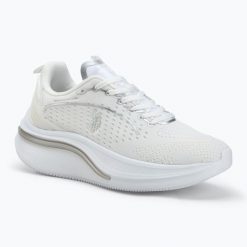 Buty damskie U.S. Polo Assn. CLAUDE004. Białe buty treningowe U.S. Polo Assn., bez wzorów, z syntetyku, bez zapięcia, trekkingowe. Za 249.99 zł.