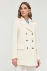 MAX&Co. płaszcz wełniany kolor biały przejściowa. Białe płaszcze MAX&Co., bez wzorów, z wełny, klasyczne, bez kaptura. Za 2,229.90 zł.