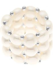 Pearline Pierścionek w kolorze kremowym z perłami rozmiar: onesize. Brązowe pierścionki Pearline, z perłą. Za 163.95 zł.