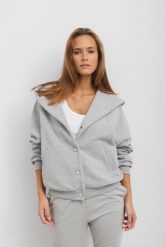 BLUZA LOREN SZARY MELANŻ M - Flawless. Szare bluzy Flawless, m, bez wzorów, z bawełny, bez kaptura. Za 410.00 zł.
