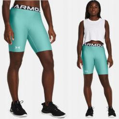 Spodenki Damskie Under Armour Treningowe Szybkoschnące. Niebieskie szorty sportowe Under Armour, bez wzorów, na fitness i siłownię. Za 133.50 zł.