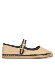 Tommy Hilfiger Espadryle Buckle Maryjane Espadrille FW0FW09239 Brązowy. Brązowe espadryle Tommy Hilfiger, bez wzorów, z materiału, bez obcasa. Za 329.99 zł.