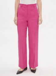 Weekend Max Mara Spodnie materiałowe Malizia 2415131022 Różowy Straight Leg. Czerwone spodnie materiałowe Weekend Max Mara, bez wzorów, ze lnu. Za 1,639.00 zł.