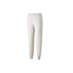 Puma Essential Logo Pants, damskie spodnie dresowe, Beżowe. Brązowe spodnie dresowe Puma, bez wzorów, z bawełny. Za 149.99 zł.