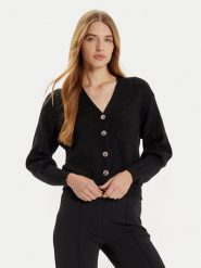 Rinascimento Kardigan CFM0011590003 Czarny Regular Fit. Czarne swetry Rinascimento, m, bez wzorów, z syntetyku, bez ramiączek. Za 219.99 zł.