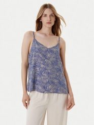 ONLY Top Nova 15222159 Niebieski Regular Fit. Niebieskie topy ONLY, bez wzorów, z wiskozy, bez kołnierzyka, bez ramiączek. Za 49.99 zł.