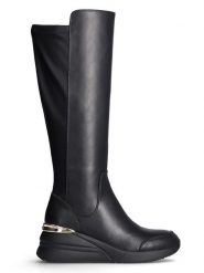 Liu Jo Kozaki w kolorze czarnym rozmiar: 35. Czarne kozaki Liu Jo, na zimę, bez wzorów, bez obcasa, bez zapięcia. Za 432.80 zł.