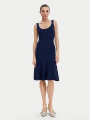 Silvian Heach Sukienka dzianinowa GPP25016VE Granatowy Regular Fit. Niebieskie sukienki Silvian Heach, xl, bez wzorów, z dzianiny, bez kołnierzyka, bez ramiączek. Za 399.99 zł.