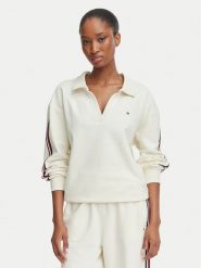 Tommy Hilfiger Bluza Rugby UW0UW06629 Kremowy Relaxed Fit. Białe bluzy Tommy Hilfiger, xs, bez wzorów, z bawełny, bez ramiączek, bez kaptura. Za 329.99 zł.