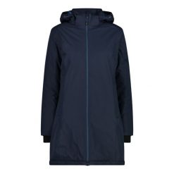 Parka dla kobiet CMP. Czerwone płaszcze CMP, bez wzorów, z materiału, bez kaptura. Za 472.15 zł.
