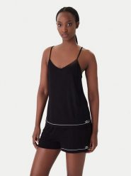 KARL LAGERFELD Piżama B1W45011 Czarny Regular Fit. Czarne piżamy KARL LAGERFELD, s, bez wzorów, z wiskozy, bez kołnierzyka, bez ramiączek. Za 529.99 zł.