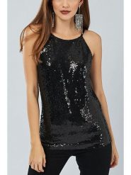 Milan Kiss Top w kolorze czarnym rozmiar: L. Czarne topy Milan Kiss, l, bez wzorów, bez kołnierzyka, bez ramiączek. Za 104.99 zł.