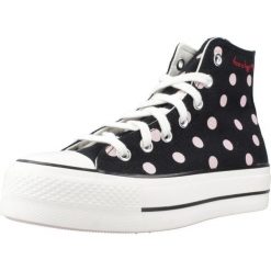 Buty CONVERSE CHUCK TAYLOR ALL STAR LIFT PLATFORM POLKA DOTS Czarny. Czarne buty sportowe lifestyle Converse, bez wzorów, z tkaniny, bez zapięcia. Za 387.99 zł.