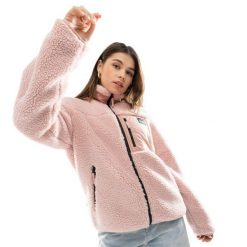 Kurtka polarowa lifestyle damska Sherpa Madryn-W. Czerwone kurtki SIROKO, bez wzorów, z polaru, bez kaptura. Za 380.00 zł.