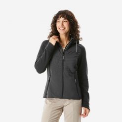 Second Life - Bluza turystyczna damska Quechua NH500... - Stan Doskonały. Czarne bluzy QUECHUA, m, bez wzorów, z materiału, bez ramiączek, z kapturem. Za 153.00 zł.