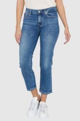 7 FOR ALL MANKIND Jasnoniebieskie jeansy THE STRAIGHT CROP SLIM ILLUSION Stride. Niebieskie jeansy 7 for all mankind, s, bez wzorów, z bawełny. W wyprzedaży za 499.99 zł.
