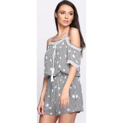 Czarny Kombinezon Surprise Yourself. Kombinezony marki Born2be. Za 39.99 zł.