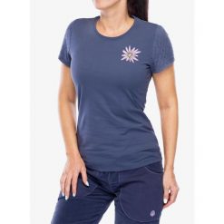 Koszulka bawełniana damska E9 Tin. Niebieskie t-shirty sportowe E9, bez wzorów, z bawełny, bez ramiączek. Za 161.99 zł.