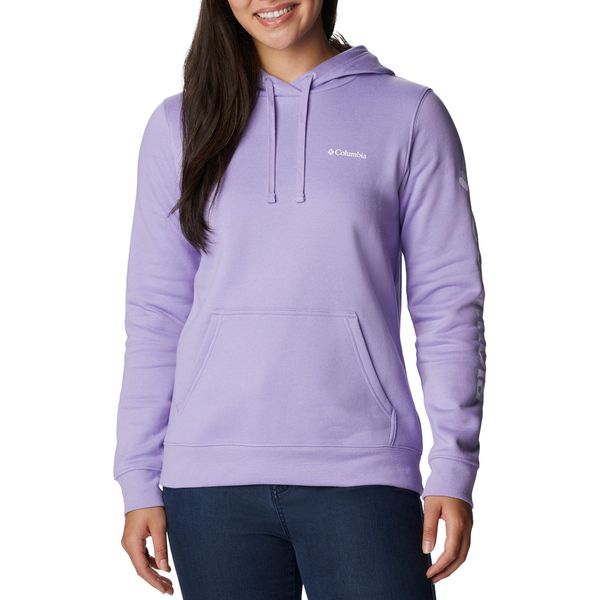 Bluza trekkingowa damska Columbia Trek Graphic Hooded. Fioletowe bluzy Columbia, s, bez wzorów, sportowe, bez ramiączek, bez kaptura. Za 149.99 zł.
