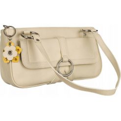Kuferek skórzany ecru CA9600-901. Brązowe torebki klasyczne bez wzorów, ze skóry, eleganckie, bez dodatków. Za 139.99 zł.