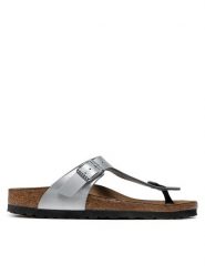 Birkenstock Japonki Gizeh Bs 0043853 Srebrny. Szare japonki Birkenstock, bez wzorów, ze skóry. Za 299.00 zł.