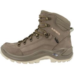 Buty trekkingowe damskie Lowa Renegade Mid Gtx. Brązowe buty trekkingowe Lowa, z materiału, bez zapięcia. Za 1,016.00 zł.