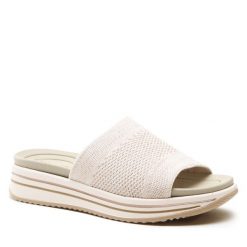 Klapki Remonte. Czerwone klapki Remonte, bez wzorów, bez obcasa, bez zapięcia. Za 259.99 zł.
