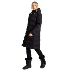 Kurtka Ocieplana Damska Wander. Brązowe kurtki przeciwdeszczowe Dare 2b, xl, z aplikacjami, z dzianiny, z kapturem, trekkingowe. Za 488.99 zł.