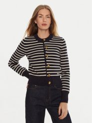 AMI PARIS Kardigan FKC039KN0061 Granatowy Regular Fit. Niebieskie swetry AMI PARIS, xs, bez wzorów, z bawełny, bez ramiączek. Za 1,089.00 zł.