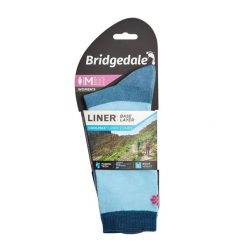 Skarpety do turystyki damskie Bridgedale LINER BL COOL 2 pary LD. Niebieskie skarpetki Bridgedale, bez wzorów. Za 95.99 zł.