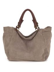 Anna Morellini Skórzany shopper bag "Gimignano" w kolorze szarobrązowym - 45 x 50 x 20 cm rozmiar: onesize. Brązowe shopper bag Anna Morellini, bez wzorów, z materiału, przez ramię, bez dodatków. Za 304.99 zł.