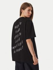 Karl Lagerfeld Jeans T-Shirt B4W17076 Czarny Relaxed Fit. Czarne t-shirty Karl Lagerfeld Jeans, xs, bez wzorów, z bawełny, bez kołnierzyka, bez ramiączek. Za 299.99 zł.