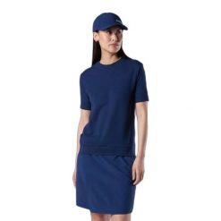 T-shirt damski Rossignol Piqué. Niebieskie t-shirty Rossignol, bez wzorów, bez kołnierzyka, bez ramiączek. Za 344.00 zł.