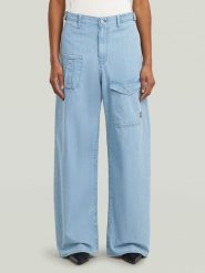 G-Star Dżinsy - Loose fit - w kolorze błękitnym rozmiar: W27/L30. Niebieskie jeansy G-Star, l, z aplikacjami, ze skóry, retro. Za 340.45 zł.