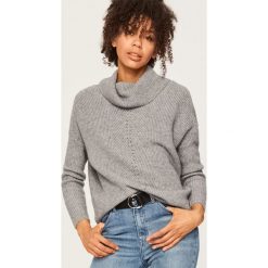 Sweter z odkrytymi ramionami - Szary. Swetry marki INESIS. Za 99.99 zł.