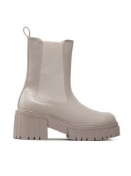 DeeZee Sztyblety ZAL13130-1 Szary. Szare botki DeeZee, bez wzorów, ze skóry, bez obcasa, na słupku, bez zapięcia. Za 159.99 zł.