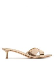 MICHAEL Michael Kors Klapki Cassidy Kitten 40S6CSMS1M Złoty. Żółte klapki MICHAEL Michael Kors, bez wzorów, ze skóry, bez obcasa, bez zapięcia. Za 569.99 zł.