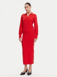 French Connection Sukienka dzianinowa 71YAU Czerwony Regular Fit. Czerwone sukienki French Connection, l, bez wzorów, z dzianiny, bez kołnierzyka, bez ramiączek. Za 339.99 zł.