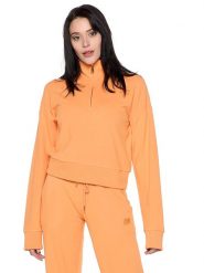 Bluza z zamek błyskawiczny na co dzień na siłownię. Czarne bluzy LEONE 1947 APPAREL, m, bez wzorów, bez ramiączek, bez kaptura. Za 328.38 zł.