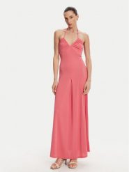 Silvian Heach Sukienka letnia Madev GPP25330VE Różowy Slim Fit. Czerwone sukienki Silvian Heach, bez wzorów, z syntetyku, bez kołnierzyka, bez ramiączek. Za 419.99 zł.