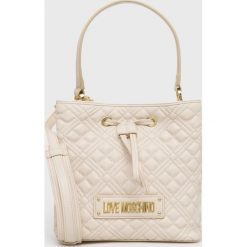 Love Moschino torebka kolor beżowy. Brązowe torebki klasyczne Love Moschino, bez wzorów, bez dodatków. Za 949.99 zł.