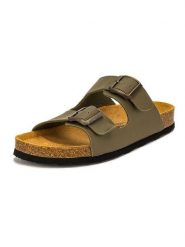 Natural world Klapki w kolorze khaki rozmiar: 37. Brązowe klapki Natural World, bez wzorów, klasyczne, z otwartym noskiem, bez obcasa, bez zapięcia. Za 130.99 zł.