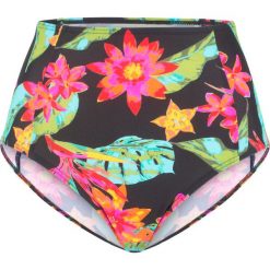 Figi bikini bonprix czarno-różowy w kwiaty. Bikini marki bonprix. Za 37.99 zł.