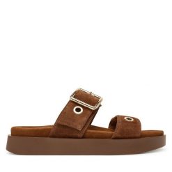 Klapki Inuikii. Brązowe klapki Inuikii, bez wzorów, bez obcasa, bez zapięcia. Za 899.99 zł.