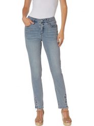 Heine Dżinsy - Slim fit - w kolorze błękitnym rozmiar: 38. Niebieskie jeansy Heine, bez wzorów, klasyczne. Za 92.64 zł.