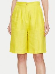 ViCOLO Szorty materiałowe TB0788 Żółty Relaxed Fit. Żółte szorty ViCOLO, bez wzorów, ze lnu. Za 309.99 zł.