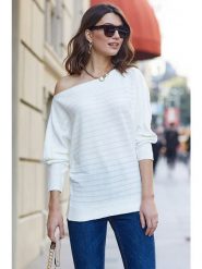 Milan Kiss Sweter w kolorze kremowym rozmiar: L. Brązowe swetry Milan Kiss, l, bez wzorów, bez ramiączek. Za 138.87 zł.