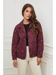 L'armoire de Suzette Kurtka przejściowa w kolorze bordowym rozmiar: 38/40. Czerwone kurtki L'armoire de Suzette, l, bez wzorów, z bawełny, klasyczne, bez kaptura. Za 240.43 zł.