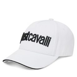 Czapka z daszkiem Just Cavalli. Białe czapki z daszkiem Just Cavalli, bez wzorów. Za 179.99 zł.