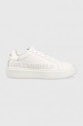 Karl Lagerfeld sneakersy skórzane KL62210 MAXI KUP kolor biały. Białe buty sportowe lifestyle KARL LAGERFELD, bez wzorów, z gumy, sportowe, z okrągłym noskiem, bez zapięcia. Za 969.99 zł.
